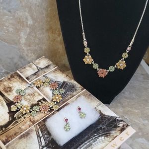 Rare Retired Brighton Garden of Eden Jewelry Set – Necklace Bracelet Earrings